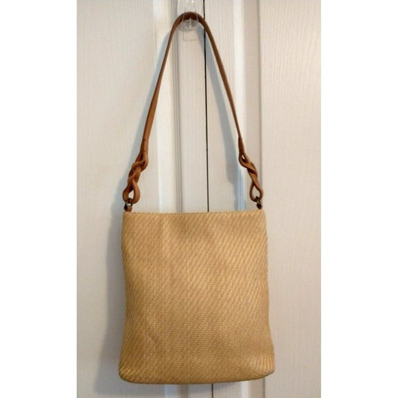 Fossil Handbags - SOLD_ SOLD_SOLD!!!   Fossil Natural fiber Woven Bucket Shoulder Bag